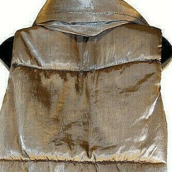NY&C-Metallic-Bronze-Sleeveless-Puffer-Vest-Jacket - Picture 3 of 6